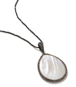 Large Mother of Pearl Pendant Necklace