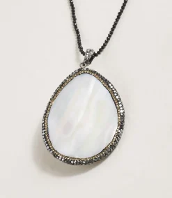 Large Mother of Pearl Pendant Necklace