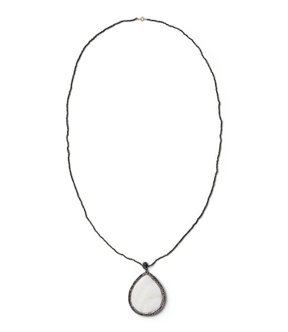 Large Mother of Pearl Pendant Necklace