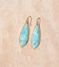 Large Natural Gemstone Earrings