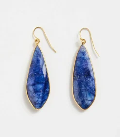 Large Natural Gemstone Earrings