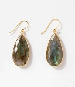 Large Natural Gemstone Earrings