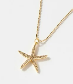Large Pavé Starfish Necklace