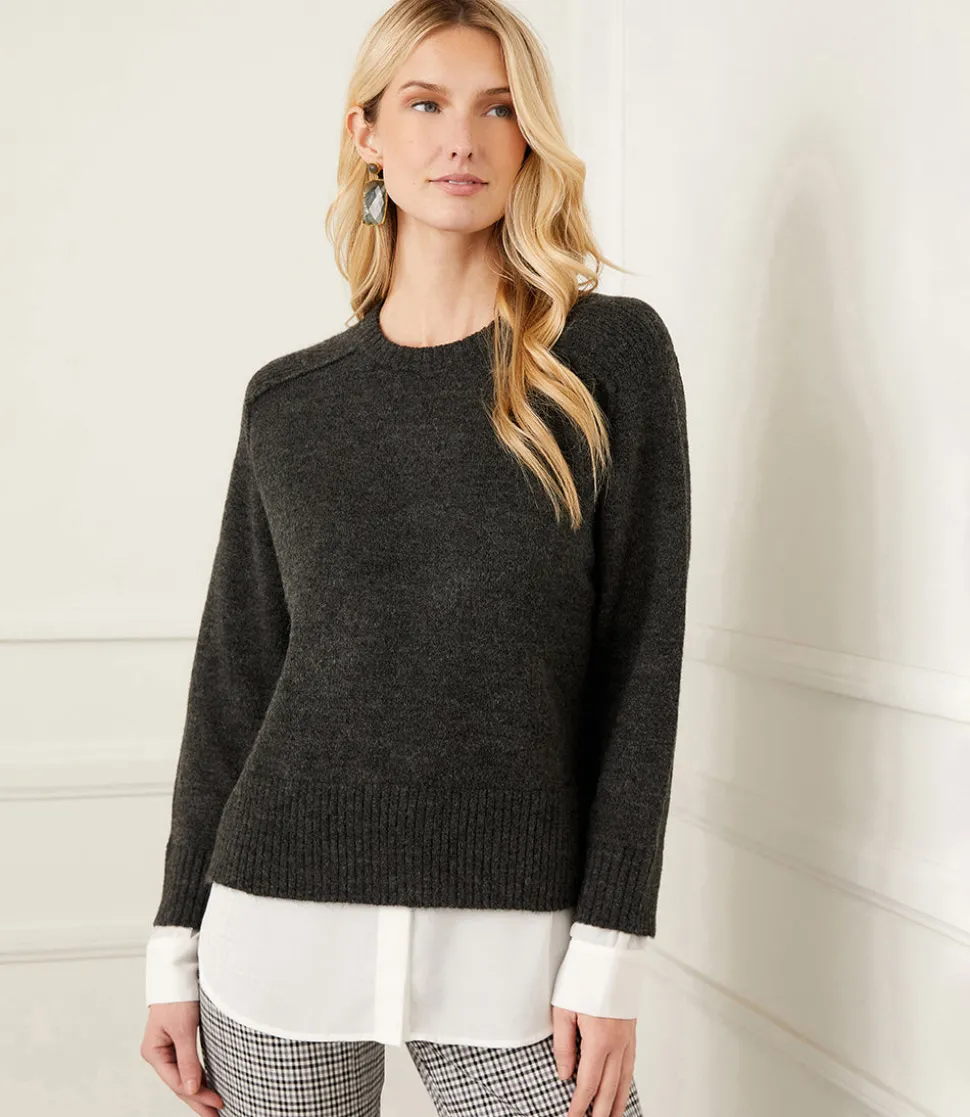 Layered Crewneck Sweater