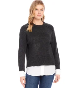 Layered Crewneck Sweater