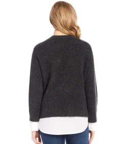 Layered Crewneck Sweater