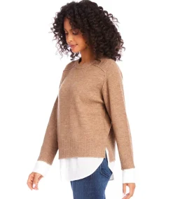 Layered Crewneck Sweater