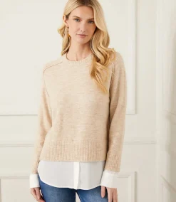 Layered Crewneck Sweater