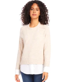 Layered Crewneck Sweater