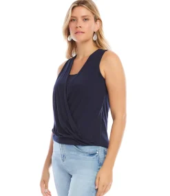 Layered Drape Front Top