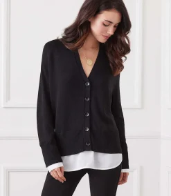 Layered Sweater Cardigan