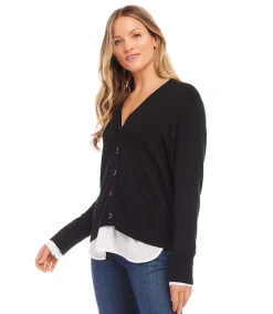 Layered Sweater Cardigan