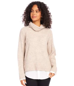Layered Turtleneck Sweater
