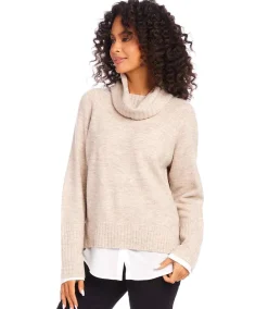Layered Turtleneck Sweater