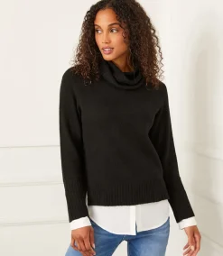 Layered Turtleneck Sweater