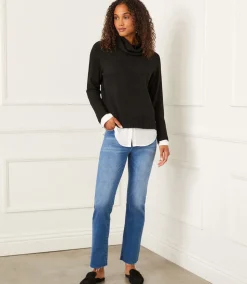 Layered Turtleneck Sweater
