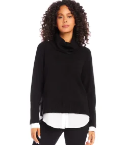 Layered Turtleneck Sweater