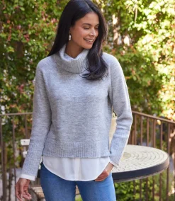 Layered Turtleneck Sweater