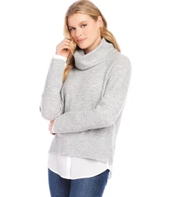 Layered Turtleneck Sweater