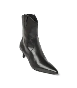 Leather Stiletto Ankle Boots