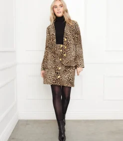 Leopard Corduroy Jacket