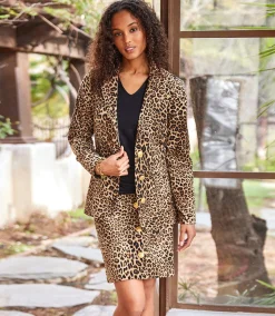 Leopard Corduroy Skirt