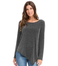 Long Sleeve Asymmetric Hem Top