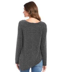 Long Sleeve Asymmetric Hem Top