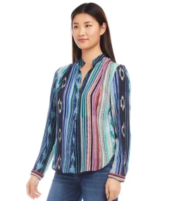 Long Sleeve Placket Top