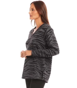 Long Sleeve V-Neck Sweatshirt