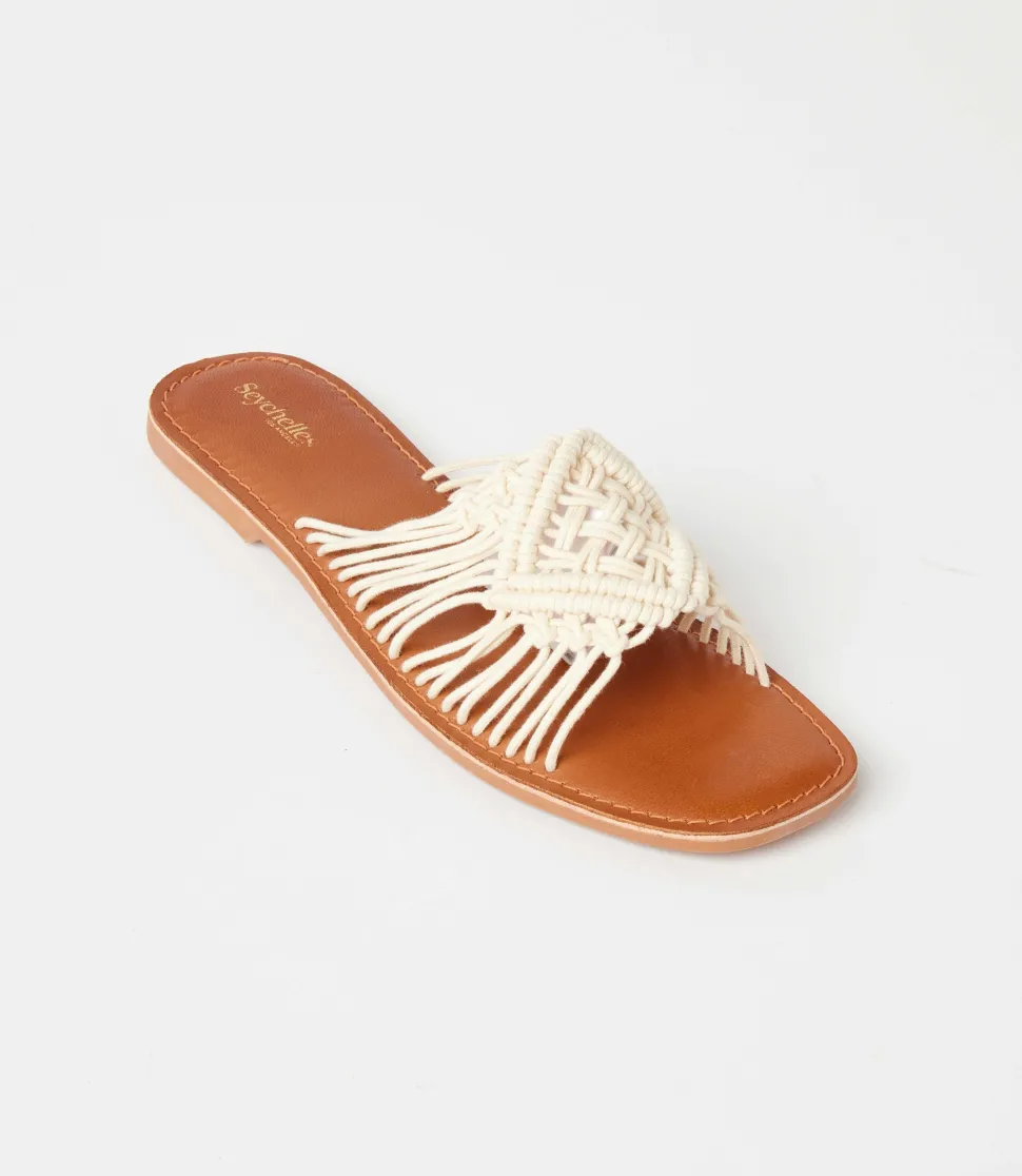 Mahogany Woven Slides