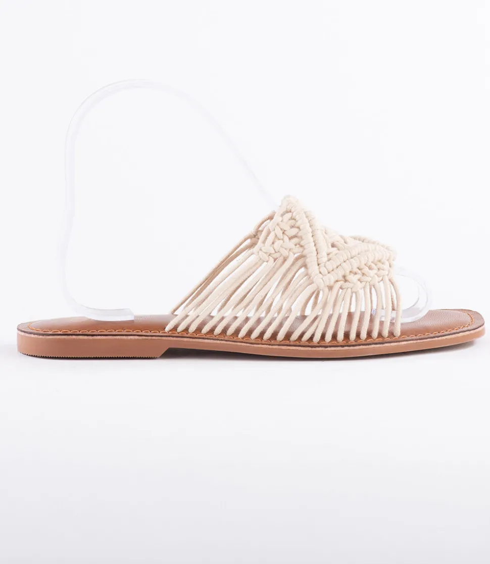 Mahogany Woven Slides