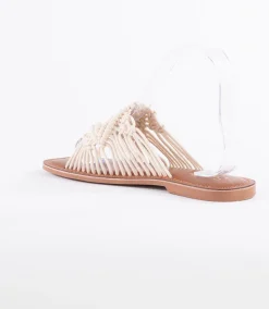 Mahogany Woven Slides