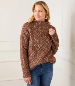 Marled Mock Neck Sweater