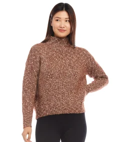 Marled Mock Neck Sweater