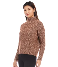 Marled Mock Neck Sweater