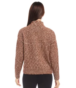 Marled Mock Neck Sweater