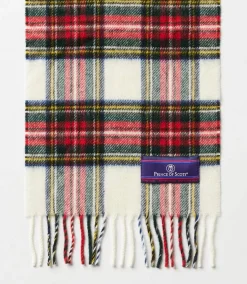 Merino Wool Fringed Plaid Scarf