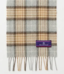 Merino Wool Fringed Plaid Scarf