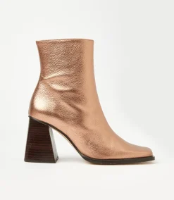 Metallic Leather Boots