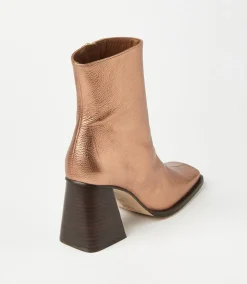 Metallic Leather Boots