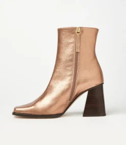 Metallic Leather Boots