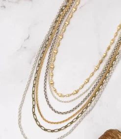 Metallic Multistrand Necklace