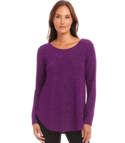Metallic Shirttail Top