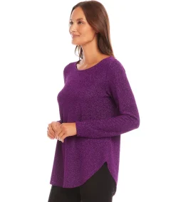 Metallic Shirttail Top