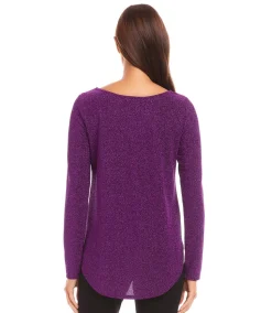 Metallic Shirttail Top