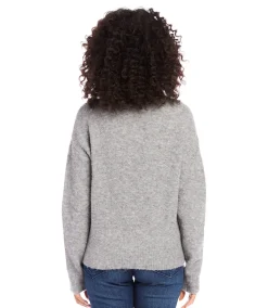 Mock Neck Boucle Sweater