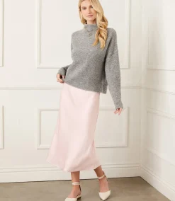 Mock Neck Boucle Sweater