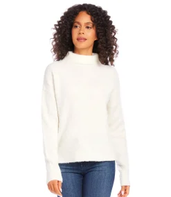 Mock Neck Boucle Sweater