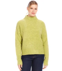 Mock Neck Boucle Sweater